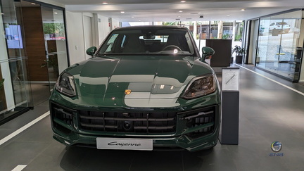Porsche Cayenne E-hybrid - Goodwood green metallic (2)